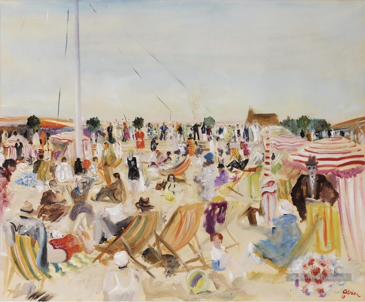 Lucien Adrion La plage 1929 Peintures à l'huile
